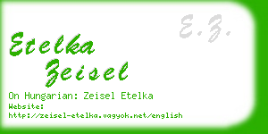 etelka zeisel business card